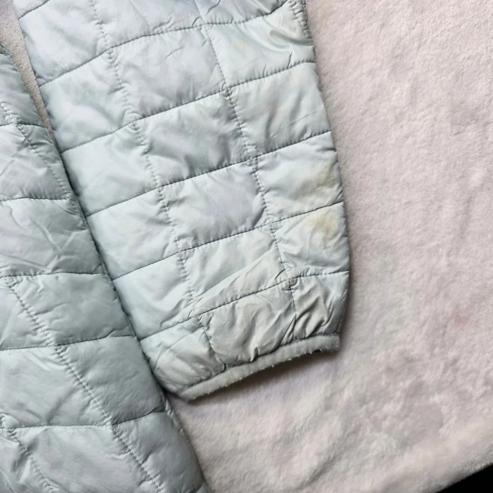 The North Face Quilted Jacket Youth Jr Large 14 16 Lt‎ Blue Insulated Primaloft